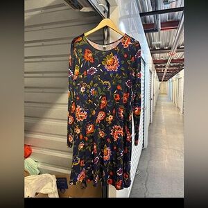 Old Navy Women’s Sz Large Long Sleeve Floral Dressss